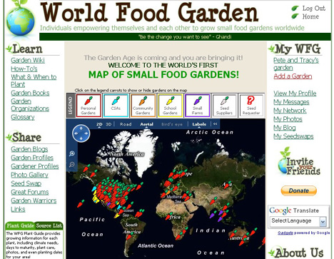 The World Food Garden Map was the world map 2009. The World Food Garden Map was