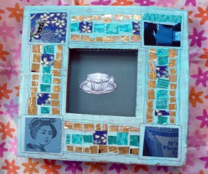 Recycled cardboard photo frame