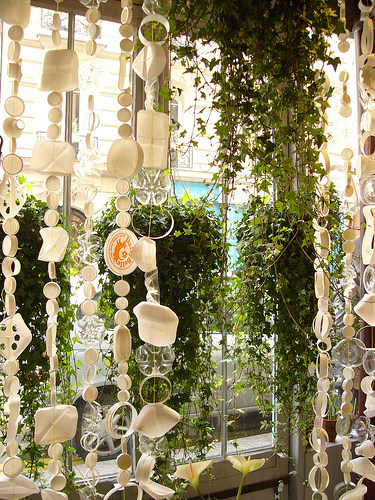 recycled plastic beaded curtain