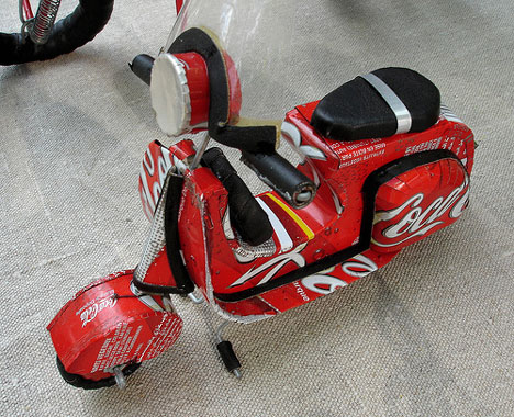 recycled coke can scooter