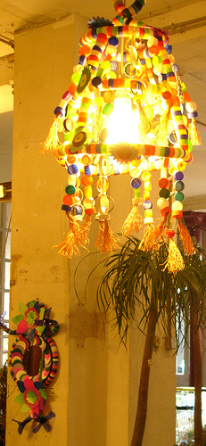 plastic-lampshade recycled plastic lampshade