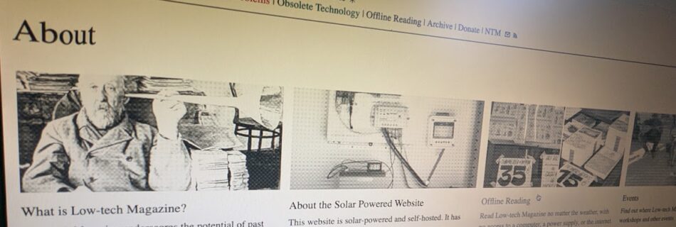 photograph of low tech magazine