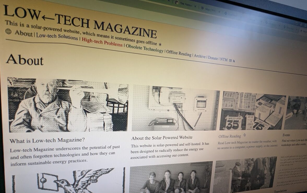 photograph of low tech magazine